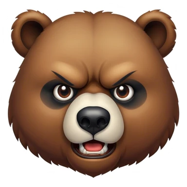 ANGRY looking bear  sticker