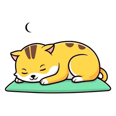 Cute animal sleeping  sticker