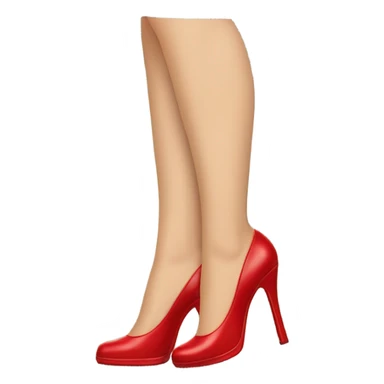 Red Chanel shoes on feet sticker