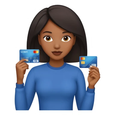 Credit card black women 
hands sticker