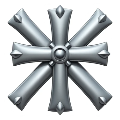 Metal studded cross sticker