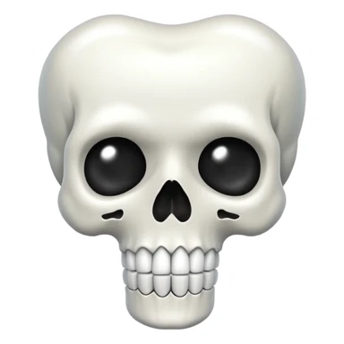 tooth skull shaped sticker