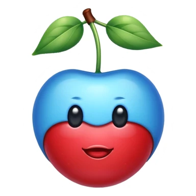 Une  cerise bleu ils 8 sticker