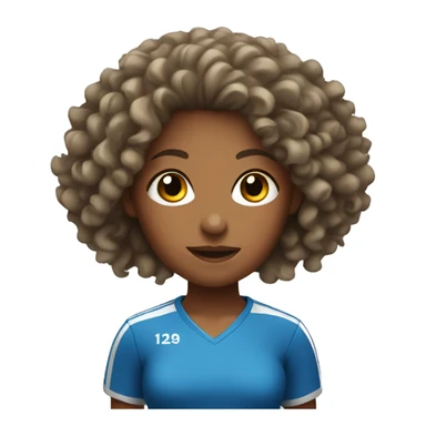 Handball Girl with curly hair  sticker