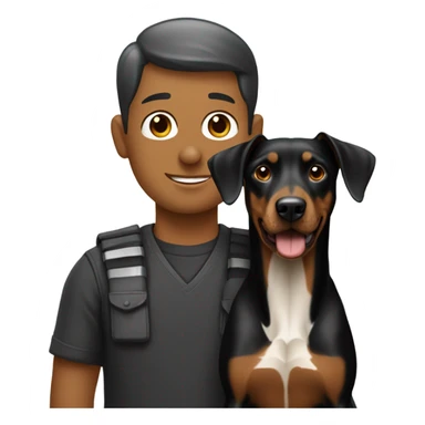 Pelirroja con doberman sticker
