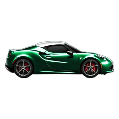 British racing green Alfa Romeo 4C 3/4 sticker
