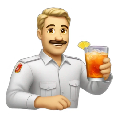 Staline drink volka sticker