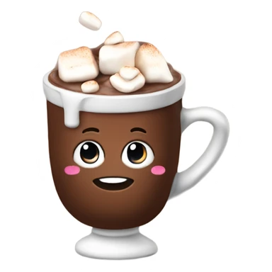 Hot chocolate with marshmallows sticker