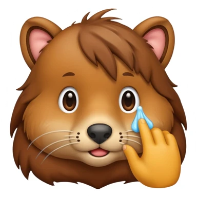 animal wiping its nose sticker