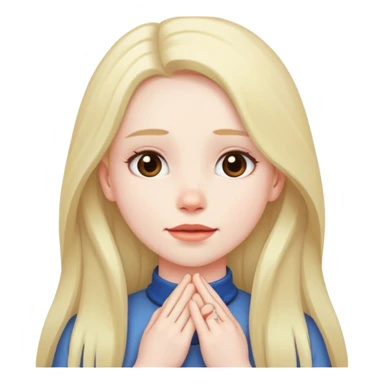 Girl hands across her neck sticker