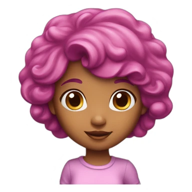 strawberry shortcake girl purple sticker