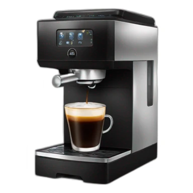Black coffee machine sticker