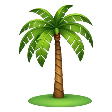 Palm Tree: flat body toony leafs flat floor sticker