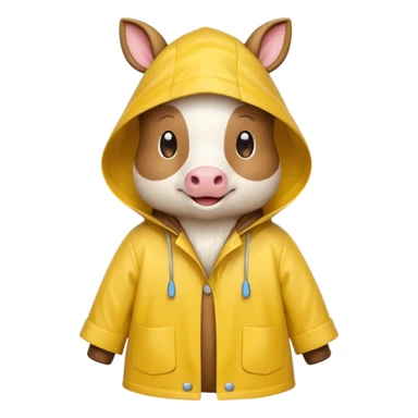 Raincoat Farm Animal sticker