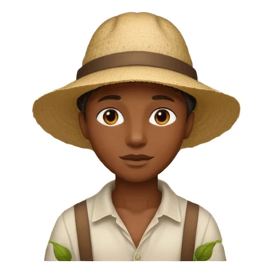 un noir qui travail -dans un champ de coton sticker