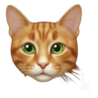 Ginger-and-brkwntortoise-cat-green-eyes sticker
