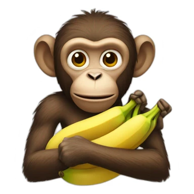 monkey with bananas arms sticker