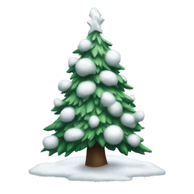 Snowy Christmas tree sticker