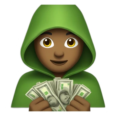 Robbin hood with money sticker