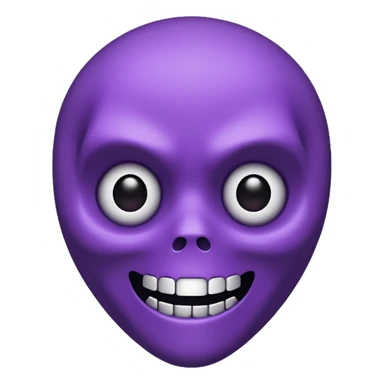 um coração roxo claro com o rosto do ghost face sticker