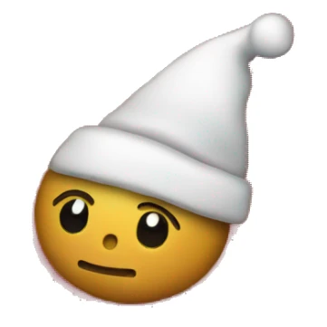 christmas hat with snowflakes falling around it sticker