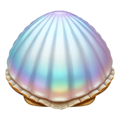 a pearl in a shell white pearl big shell sticker