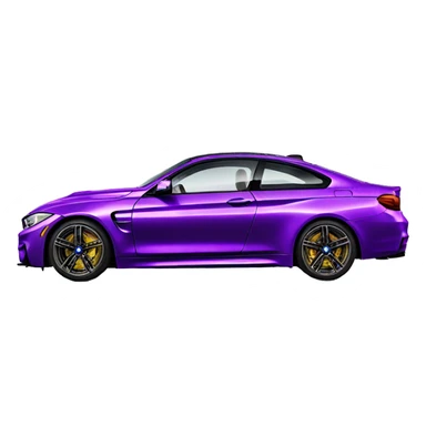 Purple bmw m4 sticker