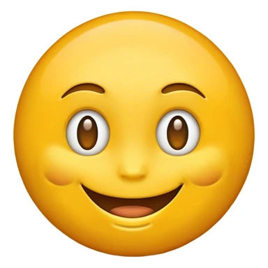 Emoji, yellow round teasing smile sticker