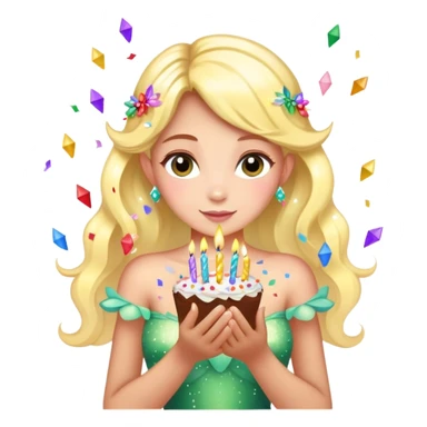 Beautiful Birthday Confetti fairy sticker