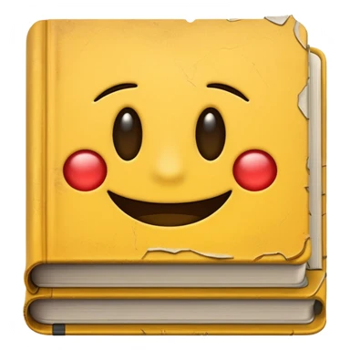 A textbook with the title 'Emoji' written on the cover sticker