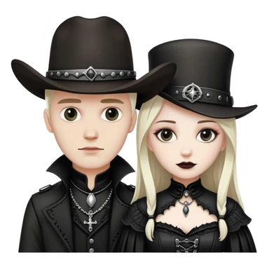 Couple Gothic Western  sticker