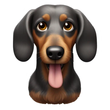 Very Wired haired sausage dog from the  dark Color  sticker
