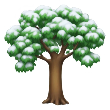 tree with snow sticker