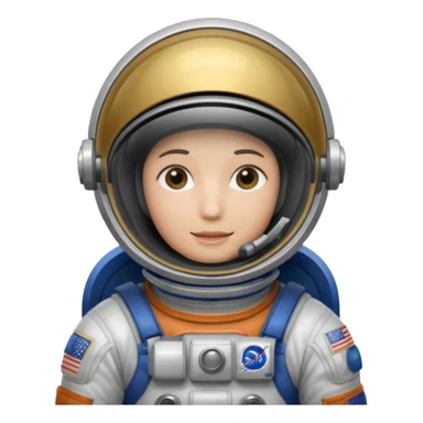 Astronaut floating in space no face real sticker