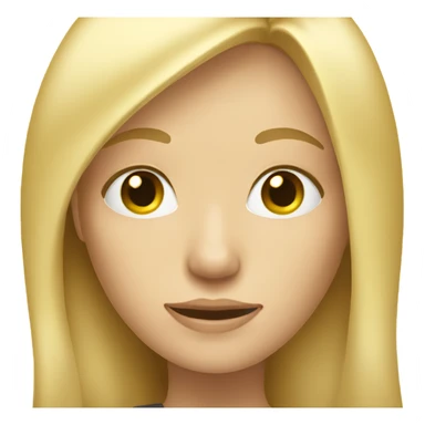 long hair blonde woman with cell phone sticker