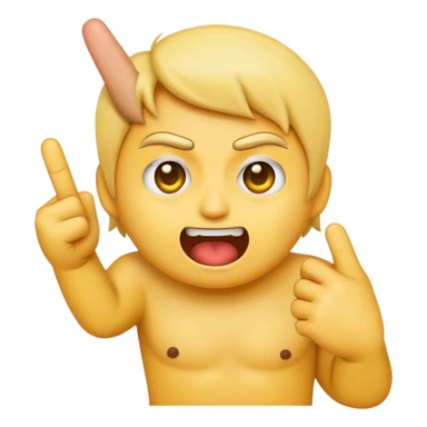 Emoji mad with middle finger sticker