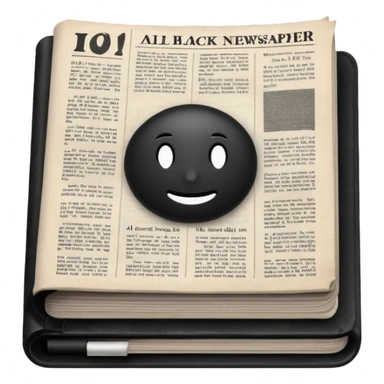 all-black newspaper even pages sticker
