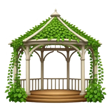 White gazebo with vines sticker