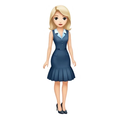 Flirty secretary in dress and heels sticker