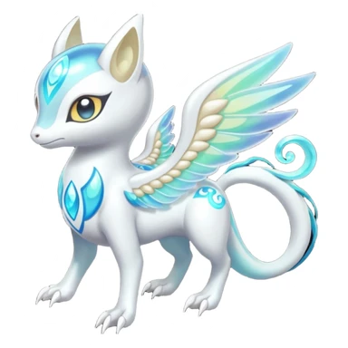 Angelic Divine Bioluminescent Translucent Luminescent Diaphanous Shiny Colorful Meloetta-Latias-Koraidon-Peppercat-Wargreymon-Protogen-Fakémon-fusion-hybrid-creature sticker