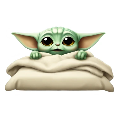 Baby Yoda waking up sticker