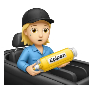 EpiPen in car sticker