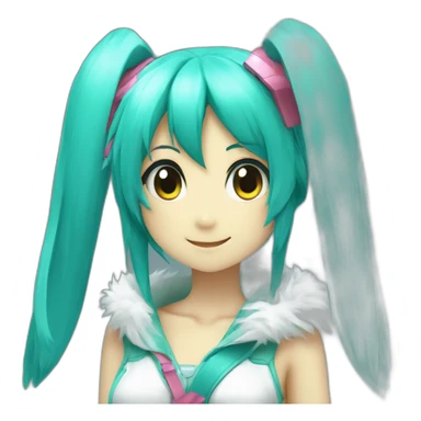 hatsune miku becomes a furry sticker