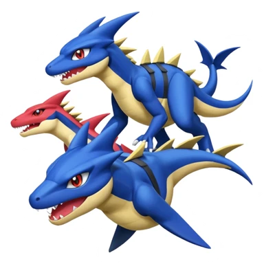 Inteleon-Samurott-Greninja-Garchomp-dusin sticker