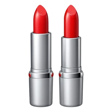 lipstick bullet, polished silver chrome, sexy beauty symbol sticker