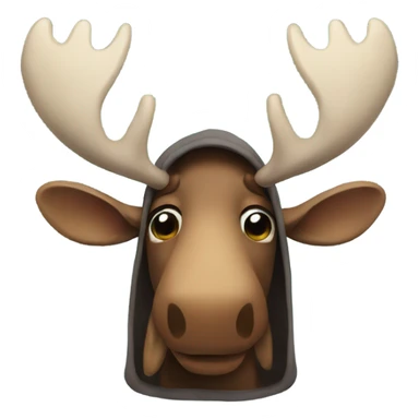 Moose in a hoodie  sticker