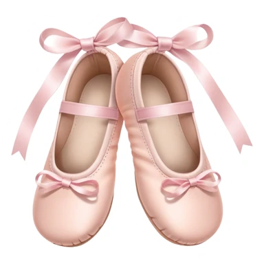 Pale pink ballet shoes for babies  sticker
