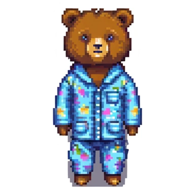 bear in pajamas sticker