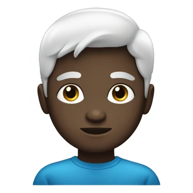 Pelo negro, Ojos azules, Niño, Piel blanca sticker