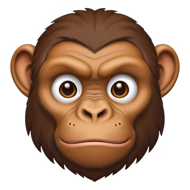 male ape face with masculine features sticker